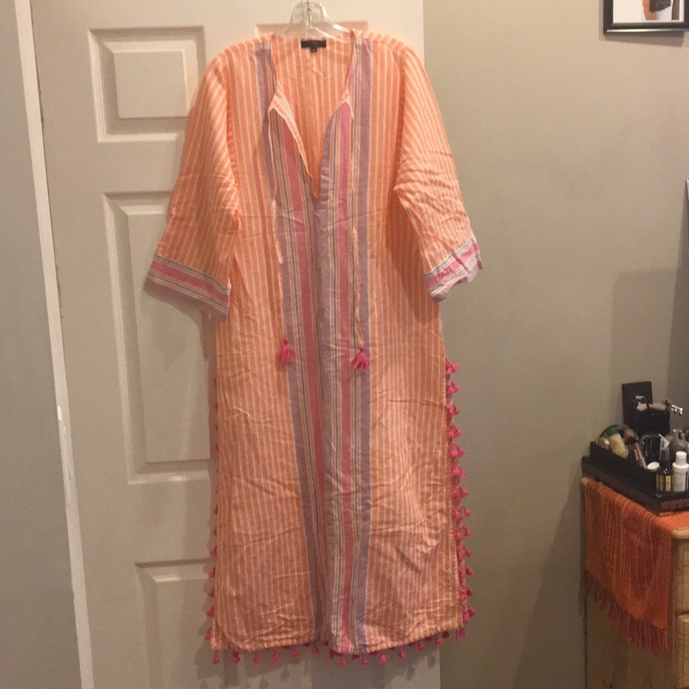 J. Crew beach coverup dress kaftan maxi